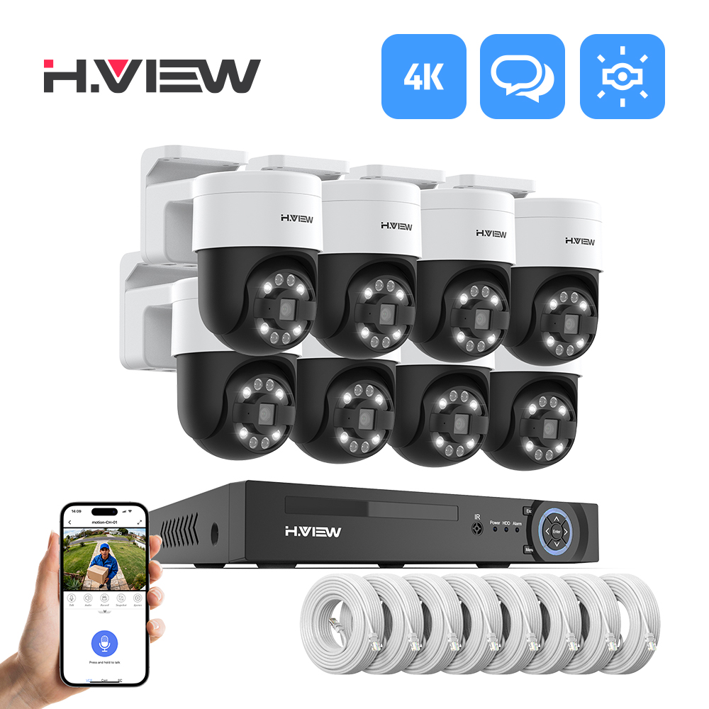 Home Security Company - H.ดู 8Ch 4K 5MP 8MPกล้องวงจรปิดระบบกล้องรักษาความปลอดภัยPtzชุดการเฝ้าระวังวิดีโอหน้าแรกกล้องIpกลางแจ้งHumanoid Detection