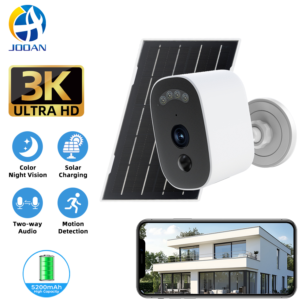 Home Security Company - กล้องรักษาความปลอดภัยพลังงานแสงอาทิตย์ Jooan 3K HD กล้อง IP