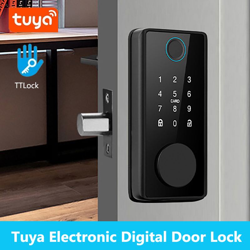 Door Lock Smart Keypad - สมาร์ทล็อคประตูแบบ Deadbolt พร้อมเซ็นเซอร์ล็อค/เซ็นเซอร์ประตู ควบคุมผ่านแอป TT Lock