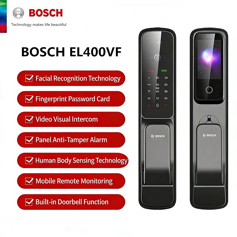 Door Lock Smart Keypad - บ๊อช สมาร์ทล็อค EL400VF ระบบจดจำใบหน้า 3 มิติ,