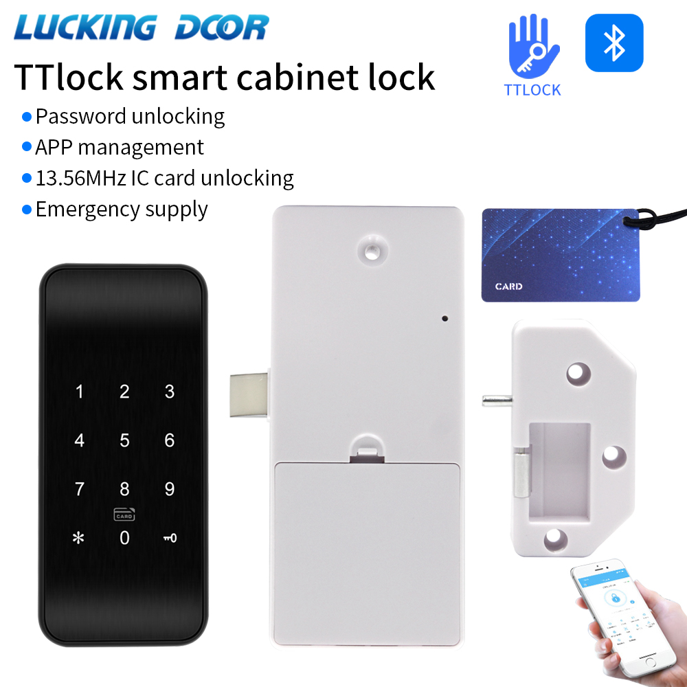 Door Lock Smart Keypad - TTLOCK 13.56Mhzลายนิ้วมือลิ้นชักล็อคเฟอร์นิเจอร์RFID BLEตู้Locker USBชาร์จAppสมาร์ทล็อคสําหรับสปาสระว่ายน้ําGym