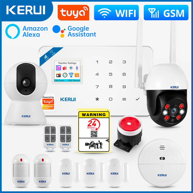 Home Security Kamera - KERUI W181 ระบบรักษาความปลอดภัยบ้าน WIFI GSM Tuya