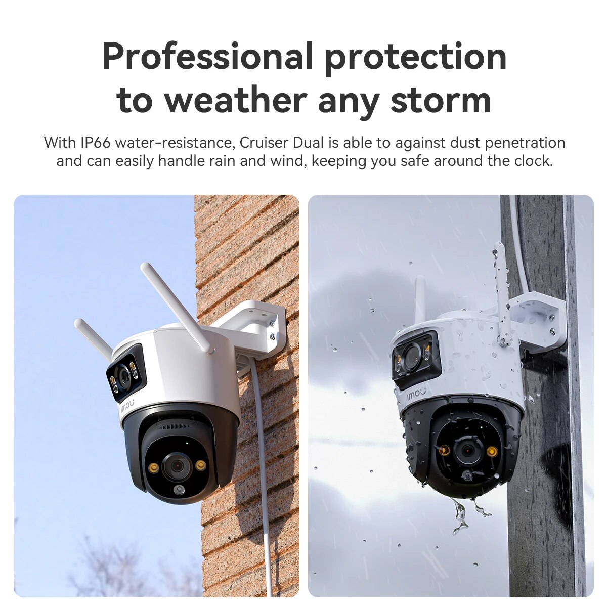 Home Security Company - กล้องรักษาความปลอดภัย IMOU Outdoor PT - เลนส์คู่