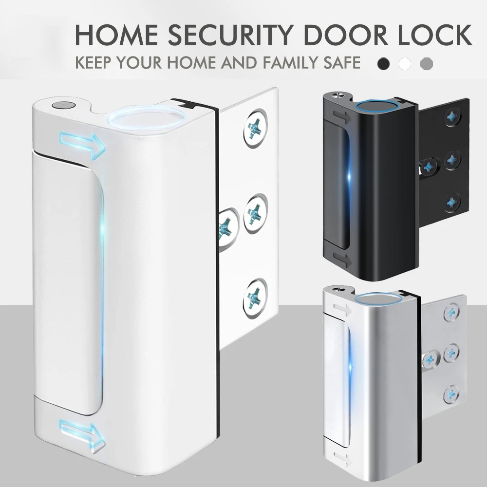 Home Security Door Reinforcement Lock - ใหม่ล็อคประตูรักษาความปลอดภัยบ้านอลูมิเนียมล็อคประตูกันขโมยล็อคเสริมประตูกันเด็กพร้อมหยุด 3 นิ้ว