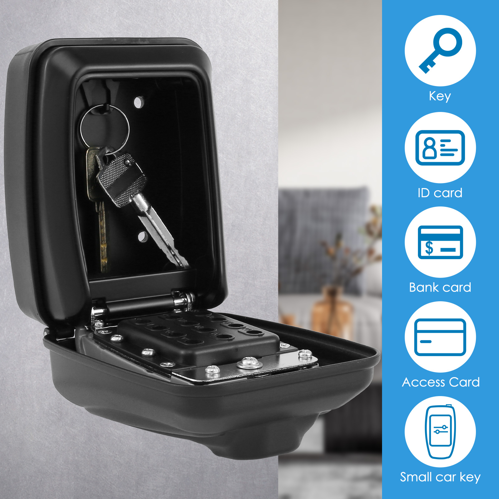 กล่องล็อคกุญแจ Wall-Mount Secr - Home Security Key Box บทวิจารณ์และราคา