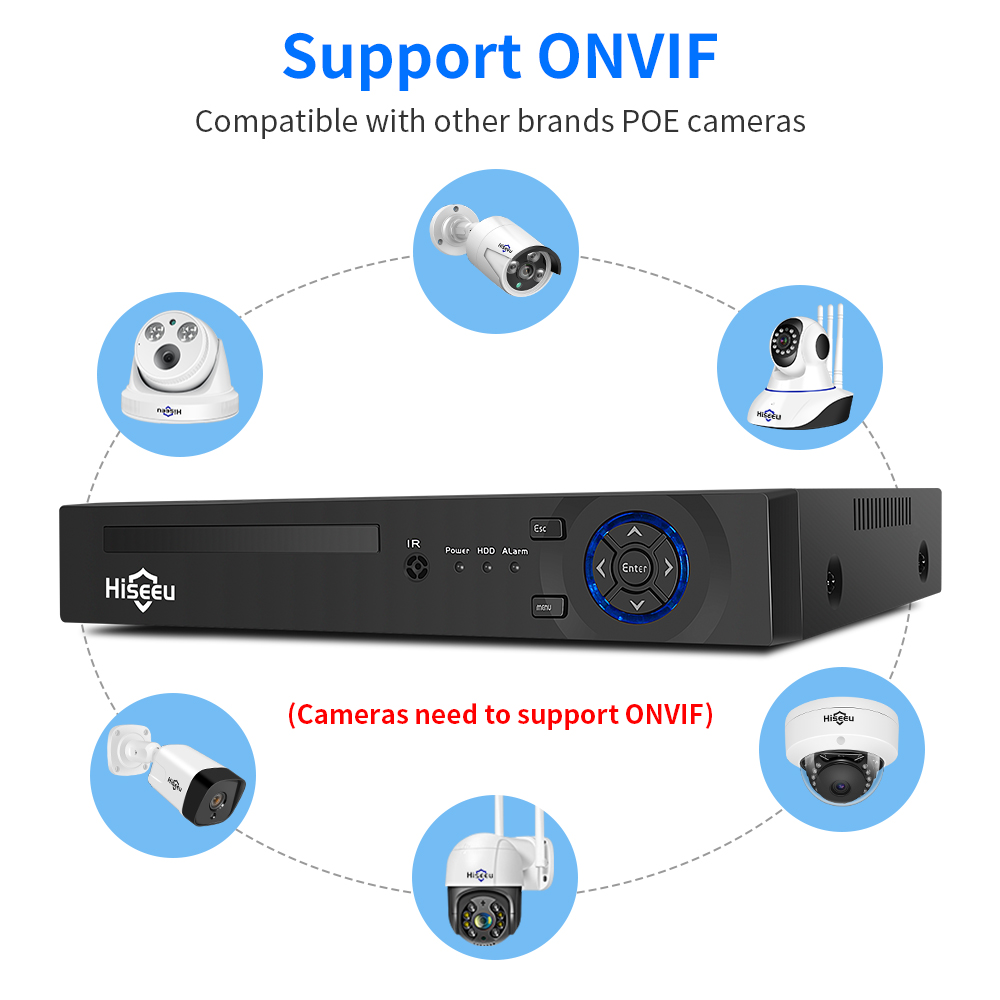 Hiseeu 4CH 10CH 16CH 4K 8MP 5M - Home Security Cameras บทวิจารณ์และราคา