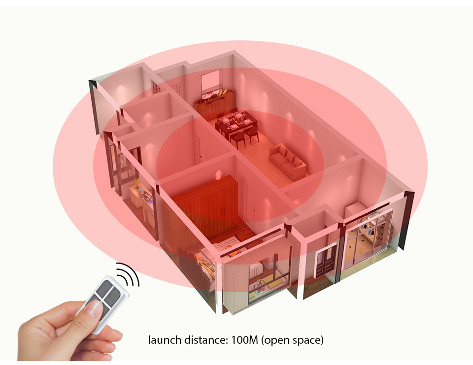 RC531 รีโมทคอนโทรลไร้สายแบบพกพ - Home Security Company บทวิจารณ์และราคา