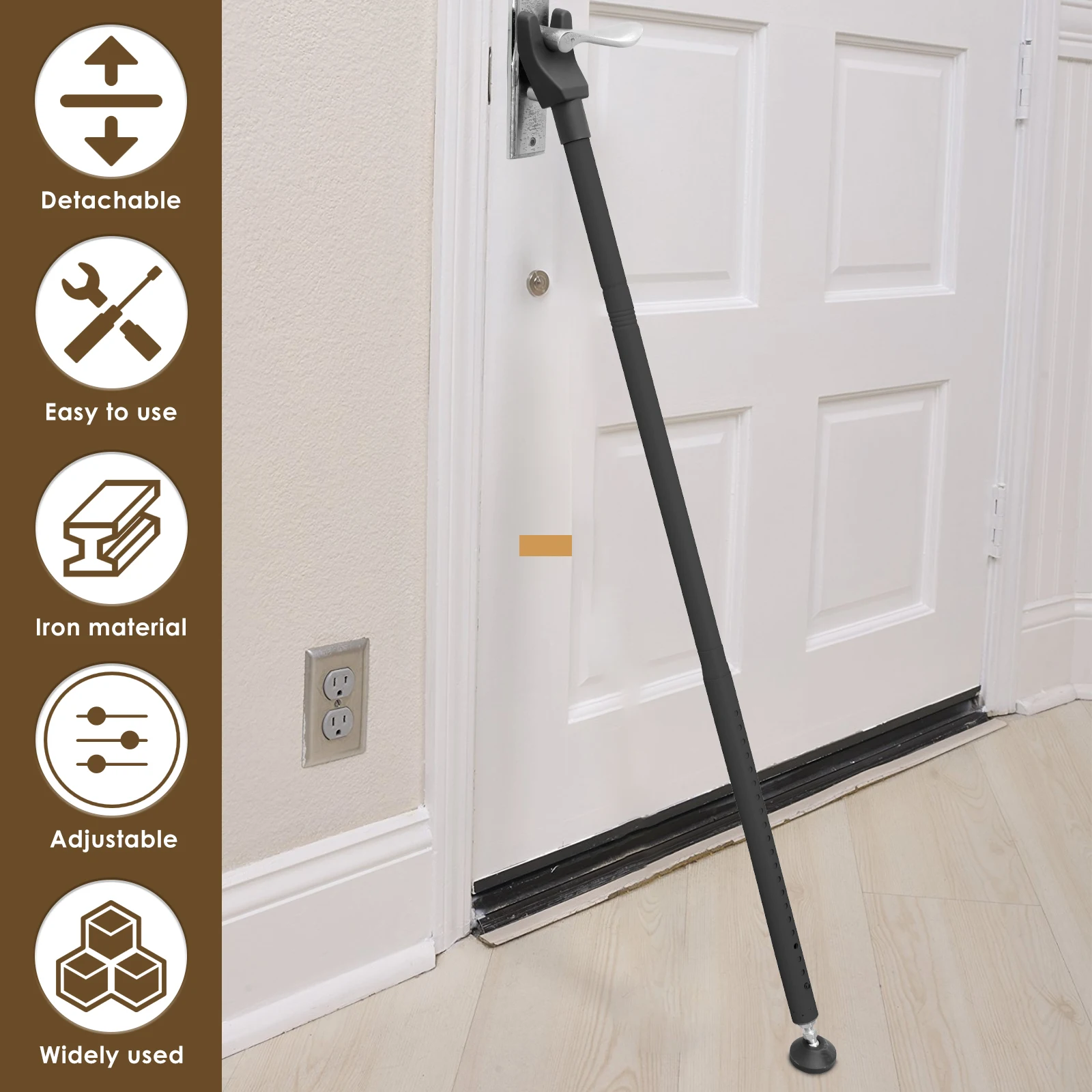 บาร์ล็อคประตูบานเลื่อน 44-55 น - Home Security Door Reinforcement Lock บทวิจารณ์และราคา