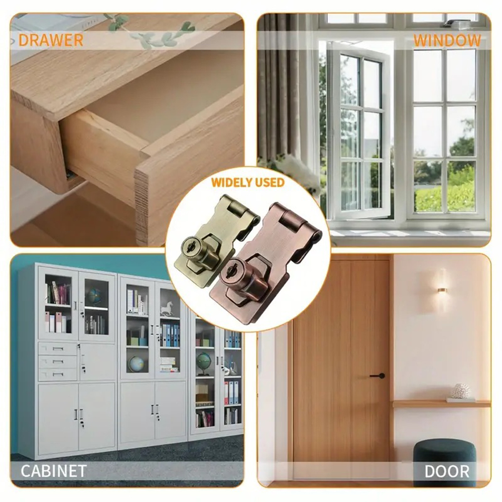 ล็อค Hasp Heavy Duty ล็อค Hasp - Home Security Door Reinforcement Lock บทวิจารณ์และราคา