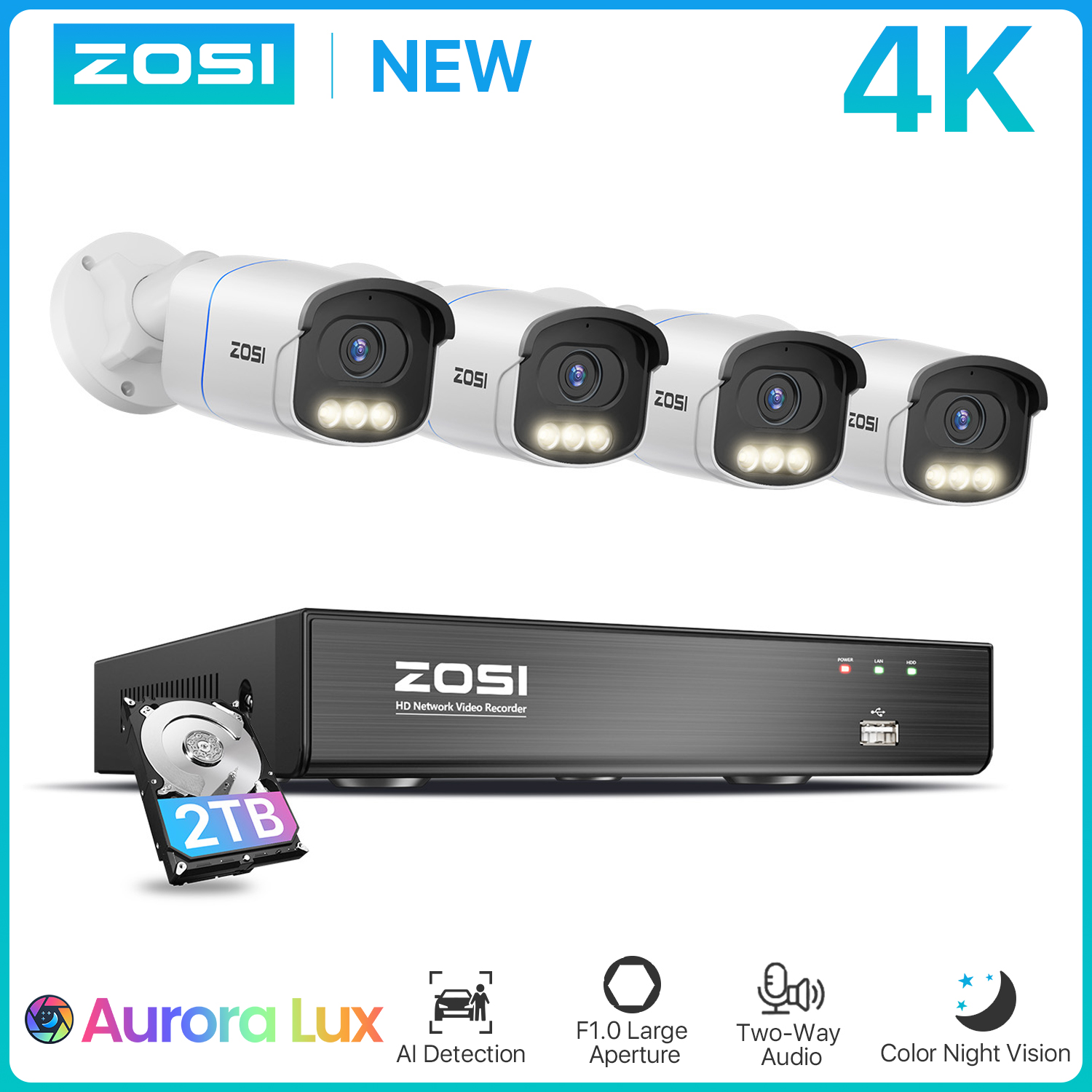 ZOSI 4K PoE ระบบกล้องรักษาความ - Nvr Kit 8 Channel บทวิจารณ์และราคา