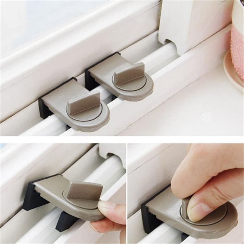 4 ชุดเลื่อน SASH Stopper ตู้ล็ - Home Security Door Reinforcement Lock บทวิจารณ์และราคา
