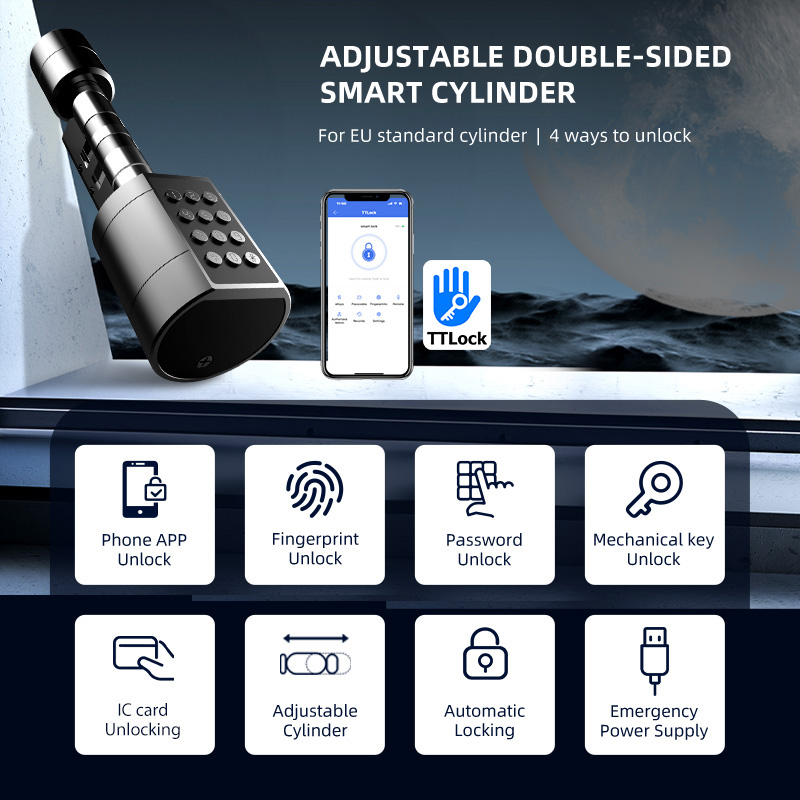 สมาร์ทล็อคประตูทรงกระบอกยูโร t - Door Lock Smart Keypad บทวิจารณ์และราคา