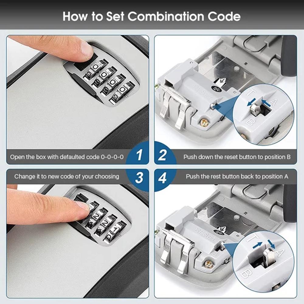 ติดผนังกล่องเก็บกุญแจแบบพกพากล - Home Security Key Box บทวิจารณ์และราคา