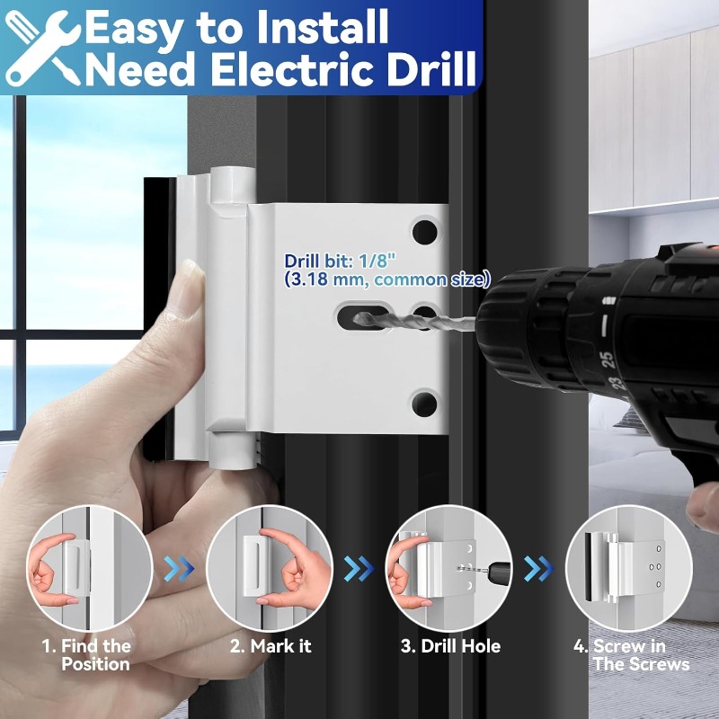 ตัวล็อคเสริมความแข็งแรงของประต - Home Security Door Reinforcement Lock บทวิจารณ์และราคา