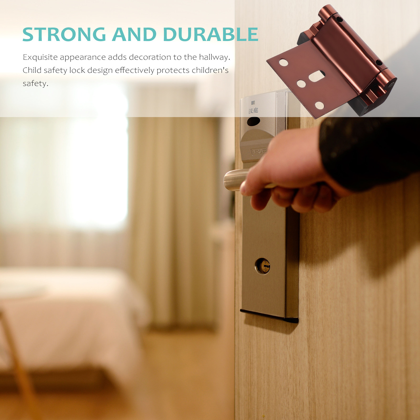 ตัวล็อคเสริมความแข็งแรงของประต - Home Security Door Reinforcement Lock บทวิจารณ์และราคา