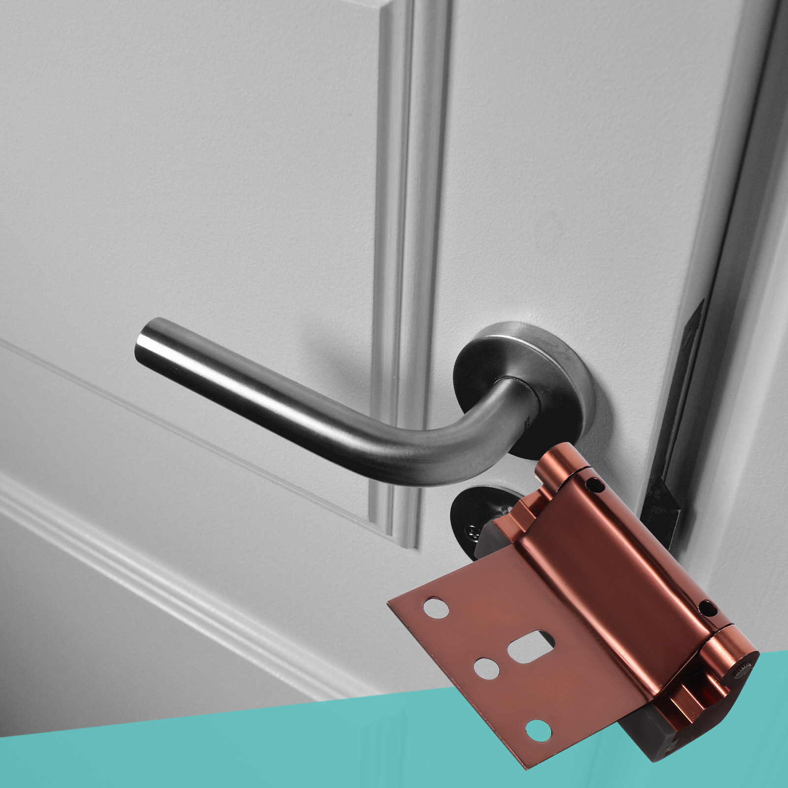 ตัวล็อคเสริมความแข็งแรงของประต - Home Security Door Reinforcement Lock บทวิจารณ์และราคา